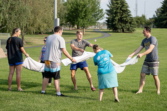 Special needs water activity at the Upper Fields