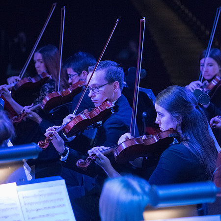 David Archuleta and Nathan Pacheco were the featured guests at BYU-Idaho's annual Christmas concert in the BYU-Idaho Center. They performed with the Symphony Orchestra, combined choirs, and other stud