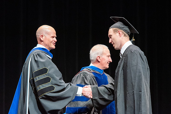 Graduates during convocation of the College of Physical Sciences and Engineering.