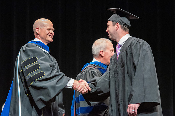 Graduates during convocation of the College of Physical Sciences and Engineering.