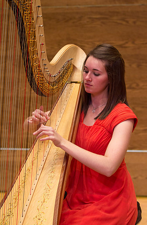 Harp Ensemble dress rehearsal