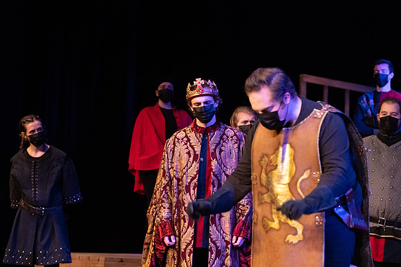 BYU-Idaho theatre department dress rehearsal of Shakespeare's Henry V.