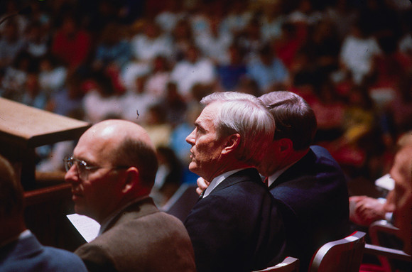 President Christensen comes to Ricks College to speak at Devotional.