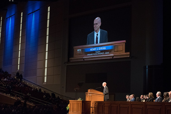 President Eyring conduct the devotional.