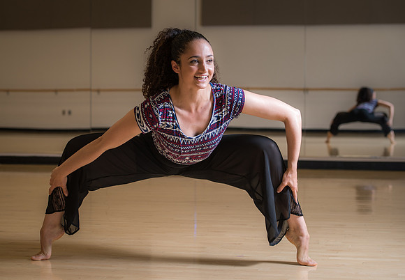 Michela Melone, a Senior Dance performance major, specializing in modern and hip hop style dancing.