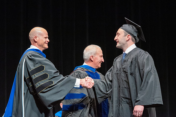 Graduates during convocation of the College of Physical Sciences and Engineering.