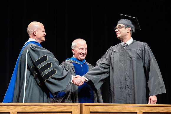 Graduates during convocation of the College of Physical Sciences and Engineering.