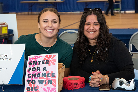 Prospective students learn about the academic departments at BYU-Idaho during Campus Day.