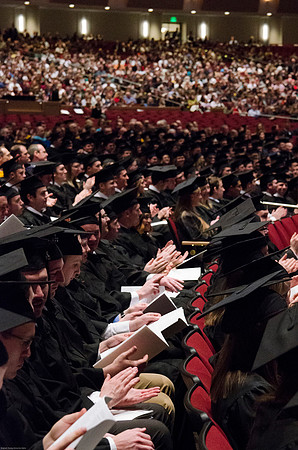 Students gather before, during and after the Graduation Commencement Ceremony.
