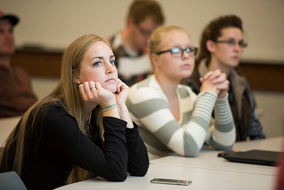 Animal Science majors listen and learn in the classroom.