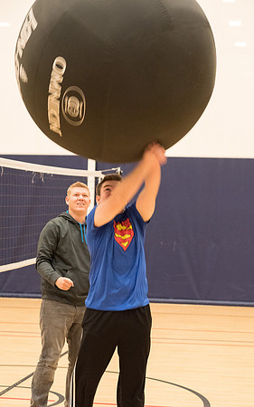 Closing social held in the I-Center courts. Food and fun with a Kin-Ball.