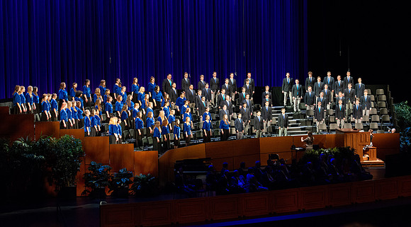 Choir performing during devotional.