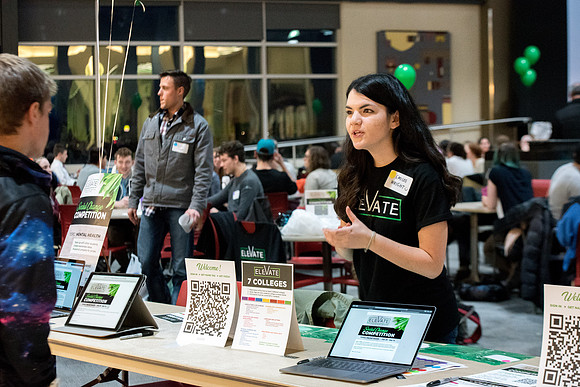 This Social Change Team Competition event is sponsored by the Interdisciplinary Studies council. ELEVATE is a campus wide competition where teams of 5 students (from 3 different colleges) will create