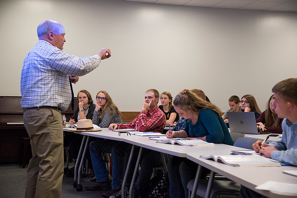 Animal Science majors listen and learn in the classroom.