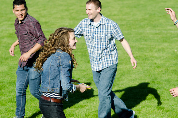 Frisbee is a favorite among these students of BYU-Idaho.