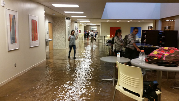 July 15, 2014 Over an inch of rain in less than an hour created a flash flood through Rexburg streets, through a few BYU-Idaho buildings and also flooded several students basement apartments. The even