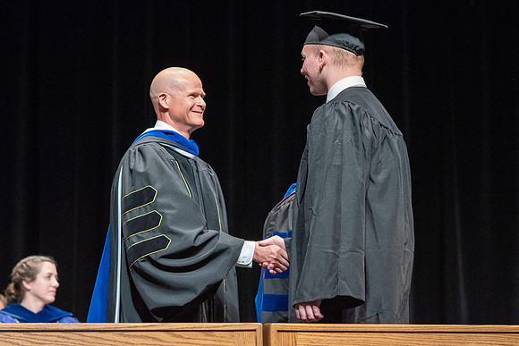 Graduates during convocation of the College of Physical Sciences and Engineering.