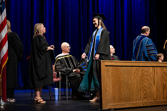 Graduates during convocation for the College of Performing and Visual Arts.