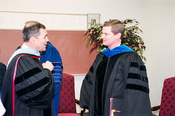 President David A, Bednar and President Steven D. Bennion conversing