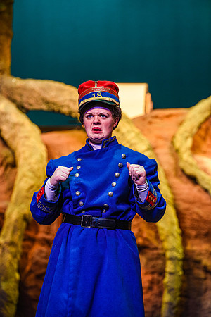 The theatre department's dress rehearsal of the Wind in the Willows in the Snow Drama Theatre.