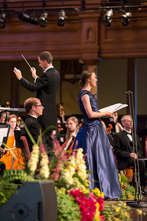 Student of Brigham Young University-Idaho performs a solo on stage. Photo by Ryan Chase
