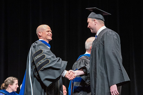 Graduates during convocation of the College of Physical Sciences and Engineering.