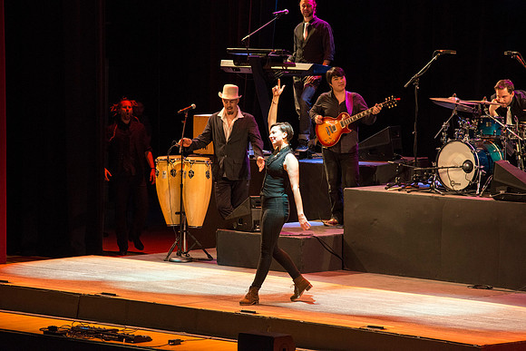 The Rhythmic Circus, an eclectic tap dancing and big band troupe with some beat-boxing, performed at Brigham Young University-Idaho.