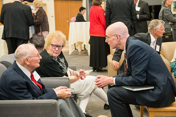 President Henry J Eyring hosts members of the President's Club who gather for a reception and banquet in the BYU-Idaho Marriott Center.