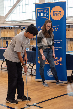 Prospective students learn about the academic departments at BYU-Idaho during Campus Day.