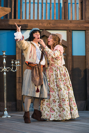 Brigham Young University-Idaho's production of The Shomaker's Holiday performed out in the amphitheatre in front of the McKay Library.