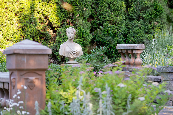Statue of a woman in the Ricks Gardens