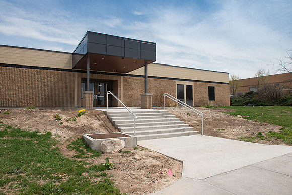 The Auxiliary Services Building is under construction and renovation to become the ETC building.