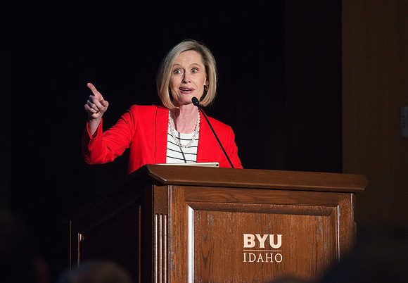Employees gather for a banquet to kick off a new semester at BYU-Idaho.