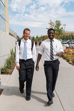 Students after first devotional Fall 2014 semester.