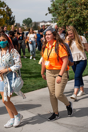 BYUI students return to campus for the Fall 2021 semester. New Freshman participate in Get Connected with their I-Groups on move-in day.