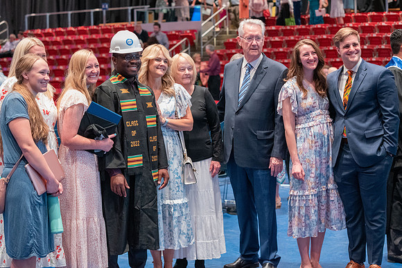 Graduates during convocation of the College of Physical Sciences and Engineering.