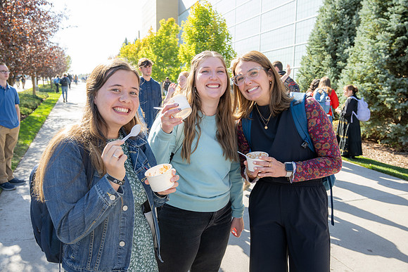 Spirit Week ice cream social after devotional.