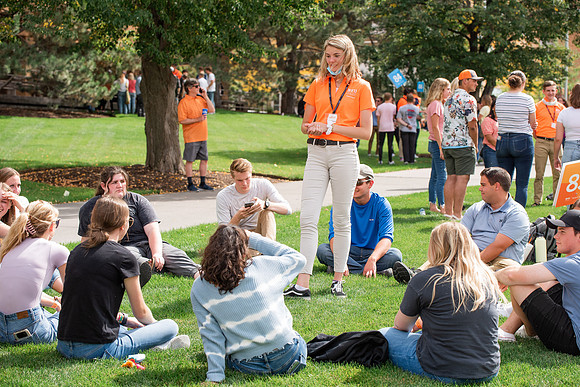 BYUI students return to campus for the Fall 2021 semester. New Freshman participate in Get Connected with their I-Groups on move-in day.
