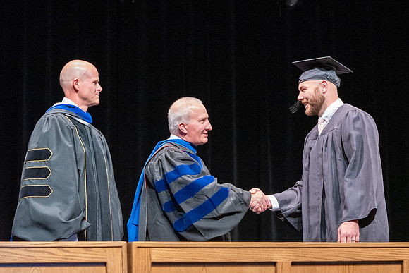 Graduates during convocation of the College of Physical Sciences and Engineering.