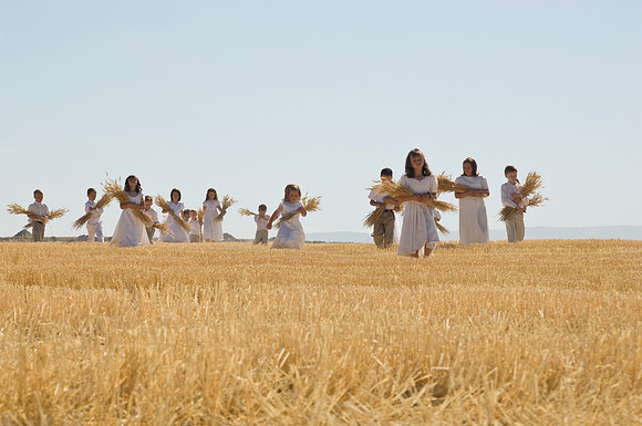 Children in the wheat fields- AUG 2007