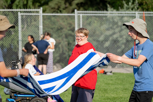 Special needs water activity at the Upper Fields