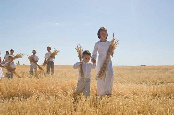 Children in the wheat fields- AUG 2007