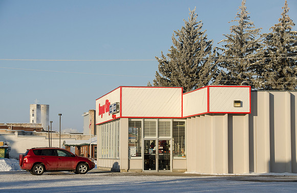 The old grocery store in downtown Sugar City, Idaho.