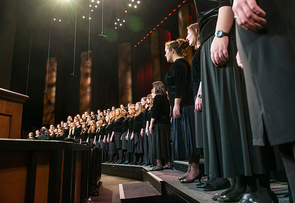 Combined Womens choir. Photo by Michael Lewis
