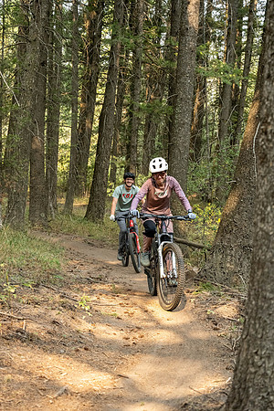 Media Creation Team mountain biking.