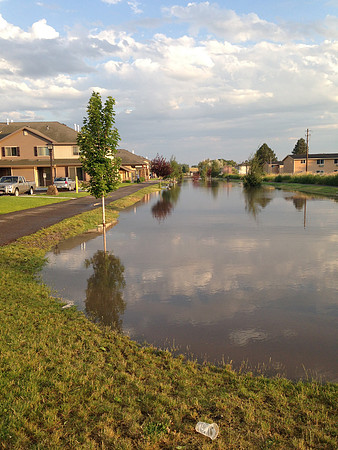 July 15, 2014 Over an inch of rain in less than an hour created a flash flood through Rexburg streets, through a few BYU-Idaho buildings and also flooded several students basement apartments. The even