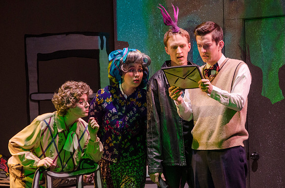 This murder mystery farce propels a mild-mannered English shoe clerk into a lunatic mix of murdered Atlantic City croupier, his near-sighted jilted mistress, her hen-pecked brother and several hundred
