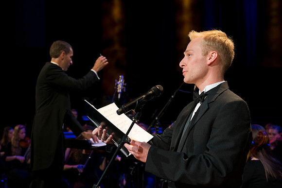 A BYU-Idaho Sacred Music Production performed in the BYU-Idaho Center, conducted by Dallin Hansen and written by Daniel Gawthrop.