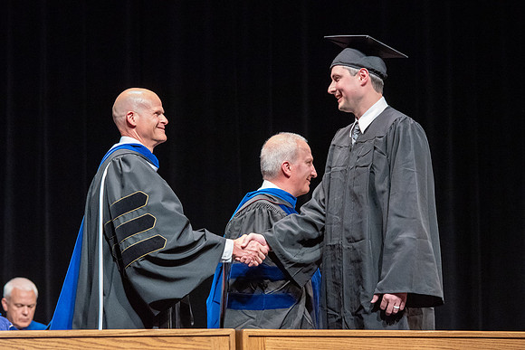 Graduates during convocation of the College of Physical Sciences and Engineering.