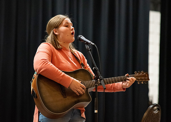 Students audition for a spot with Acoustc Cafe.